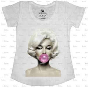 T-Shirt Marilyn Bola de Chiclete Tamanho G