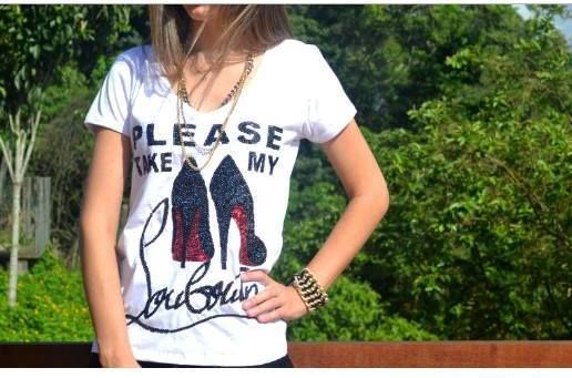 T-Shirt Take my louboutin Tamanho M