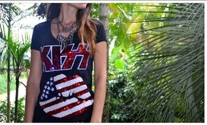 T-shirt Kiss Tamanho P